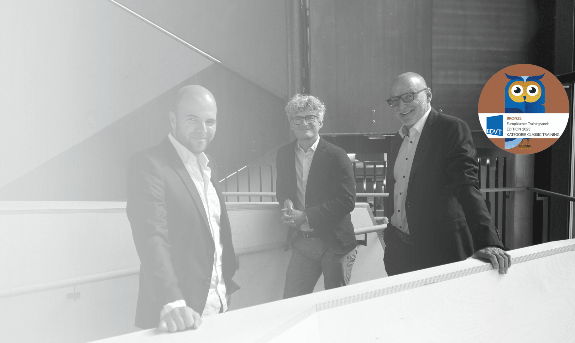 Jürgen Eisserer, Gergely Hernady und Hans Bachinger schauen in die Kamera
